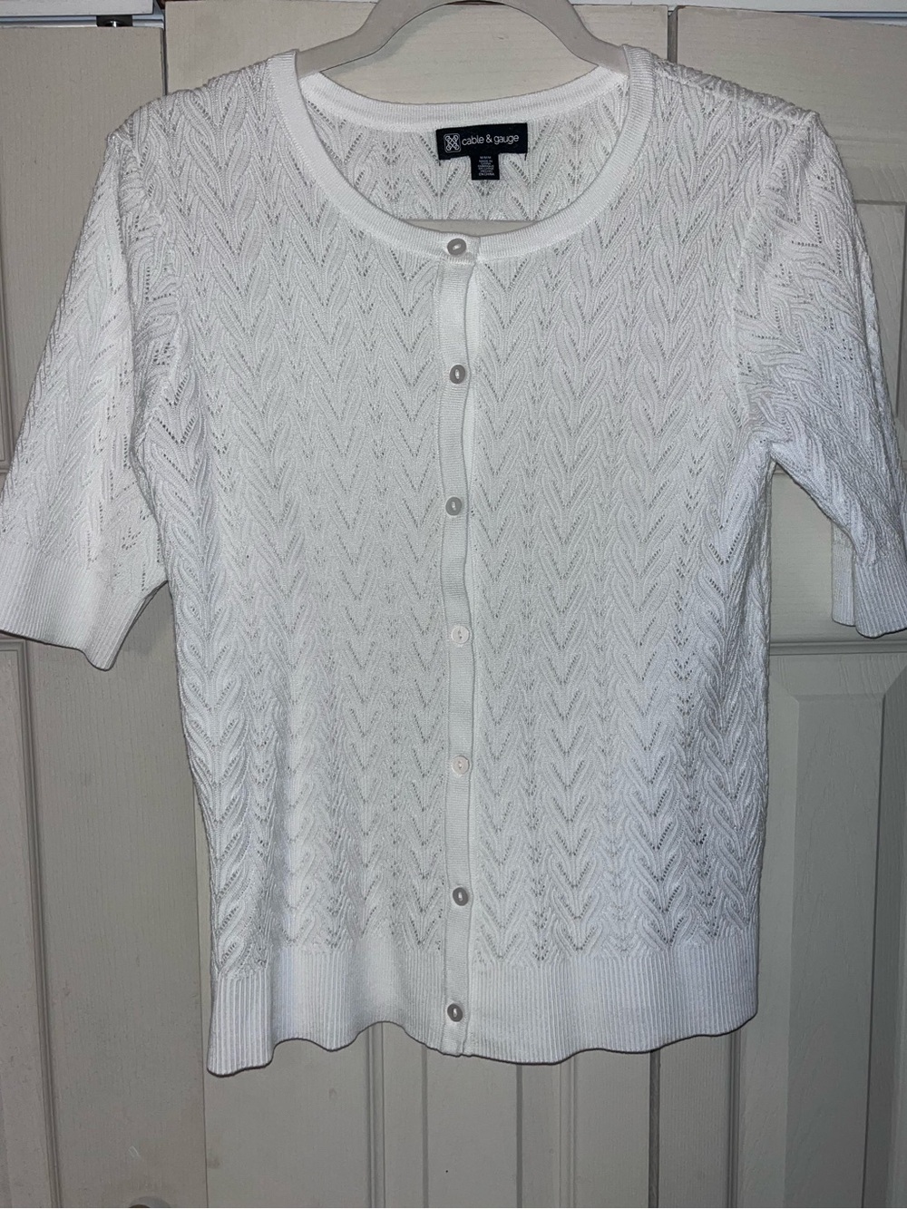 NWOT Cable & Gauge Short Sleeve Sweater Cardigan